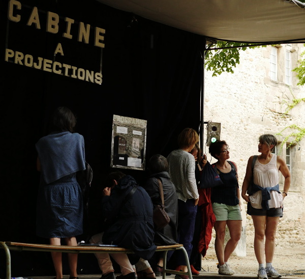 Cabine à projections - festival Textes en l'Air